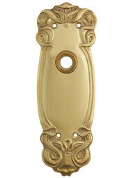Solid-Brass Art Nouveau Door Plate.